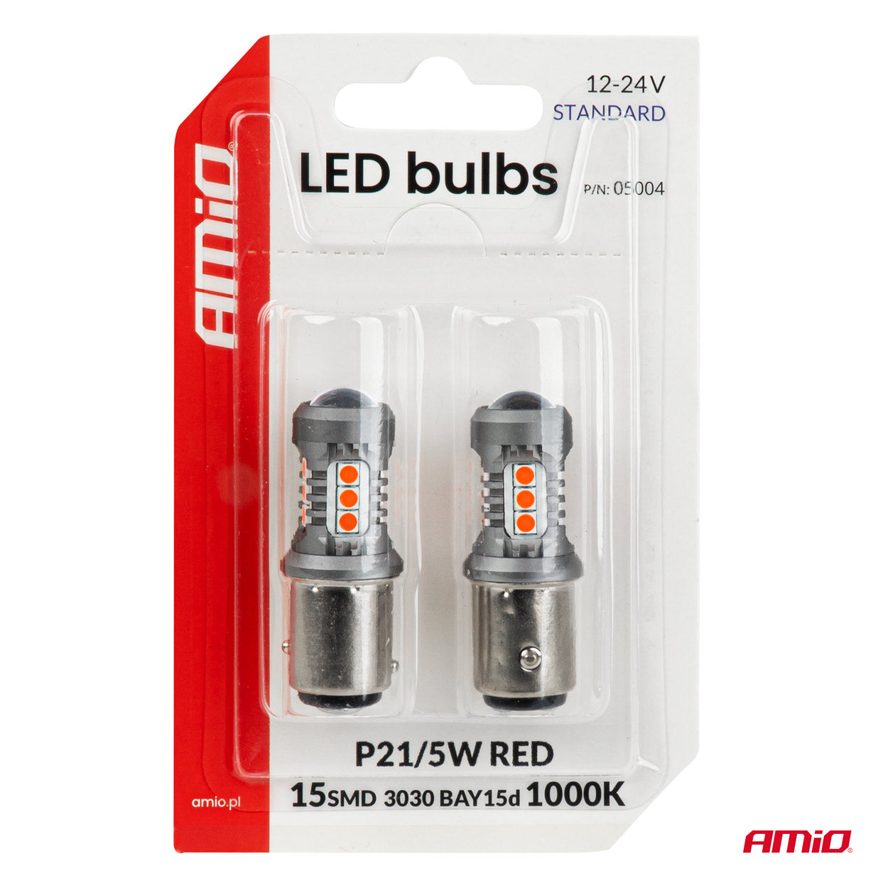 Λάμπα LED με κόκκινο φωτισμό και βάση BAY15D