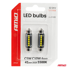 Λάμπα LED με 6 LED SMD 2525 και λευκό φωτισμό