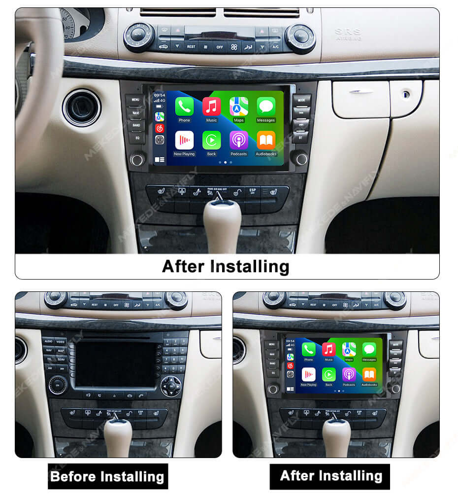 Mercedes-Benz W211 - 8" Ράδιο με Apple CarPlay και Android Auto – Bilmedie.dk