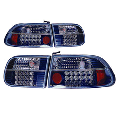 Μαύρα πίσω φώτα LED για Civic 1992 3 θυρών