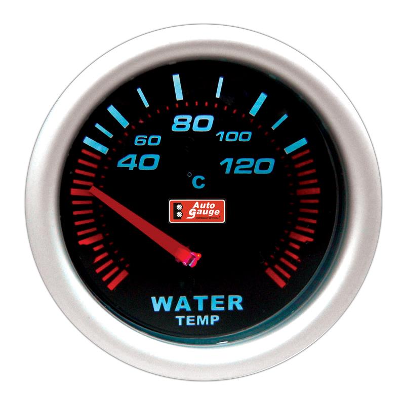 Μετρητής θερμοκρασίας νερού μαύρος 5,8 cm Auto Gauge