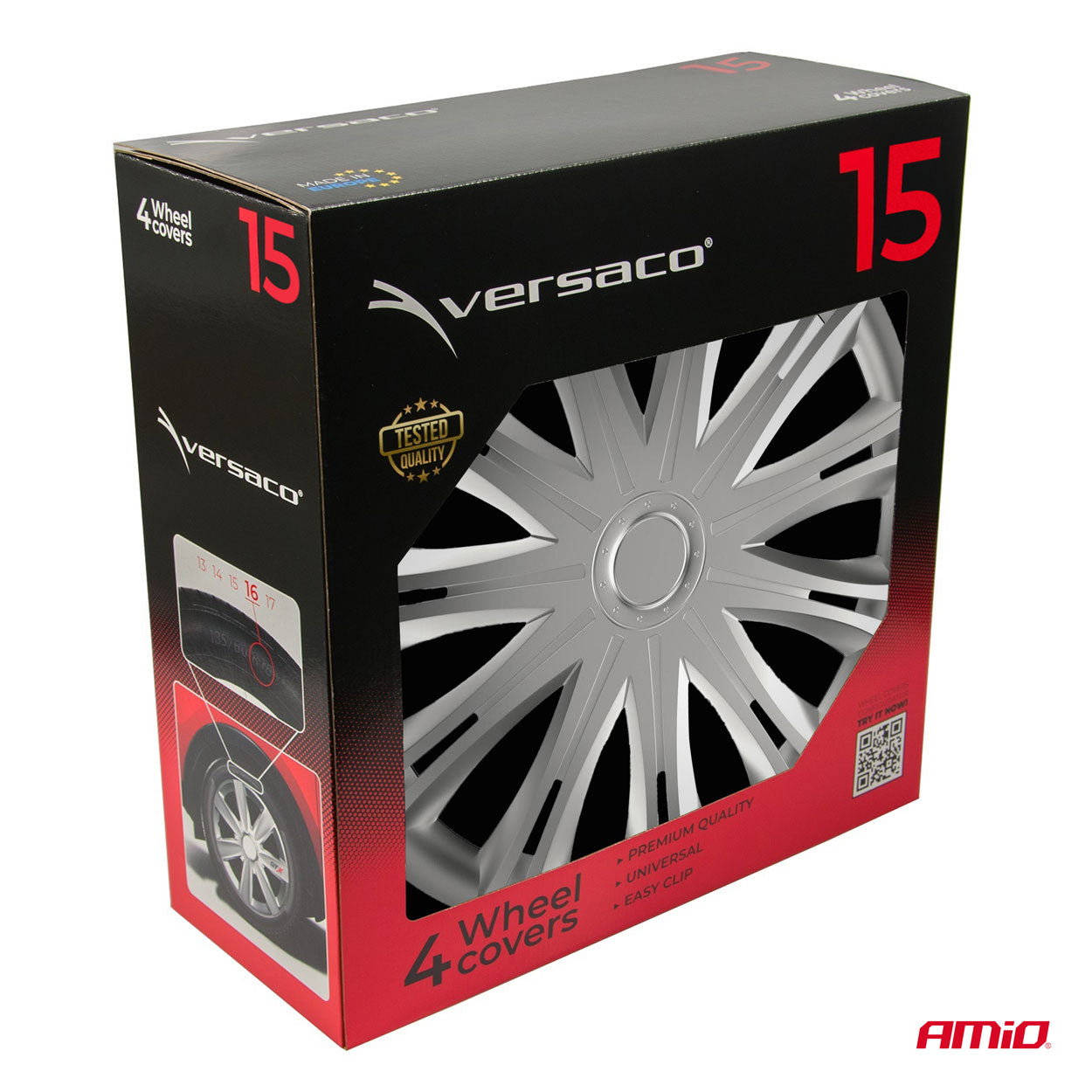 Τάσια Versaco Spark σε ασημί για ατσάλινες ζάντες 15 ιντσών