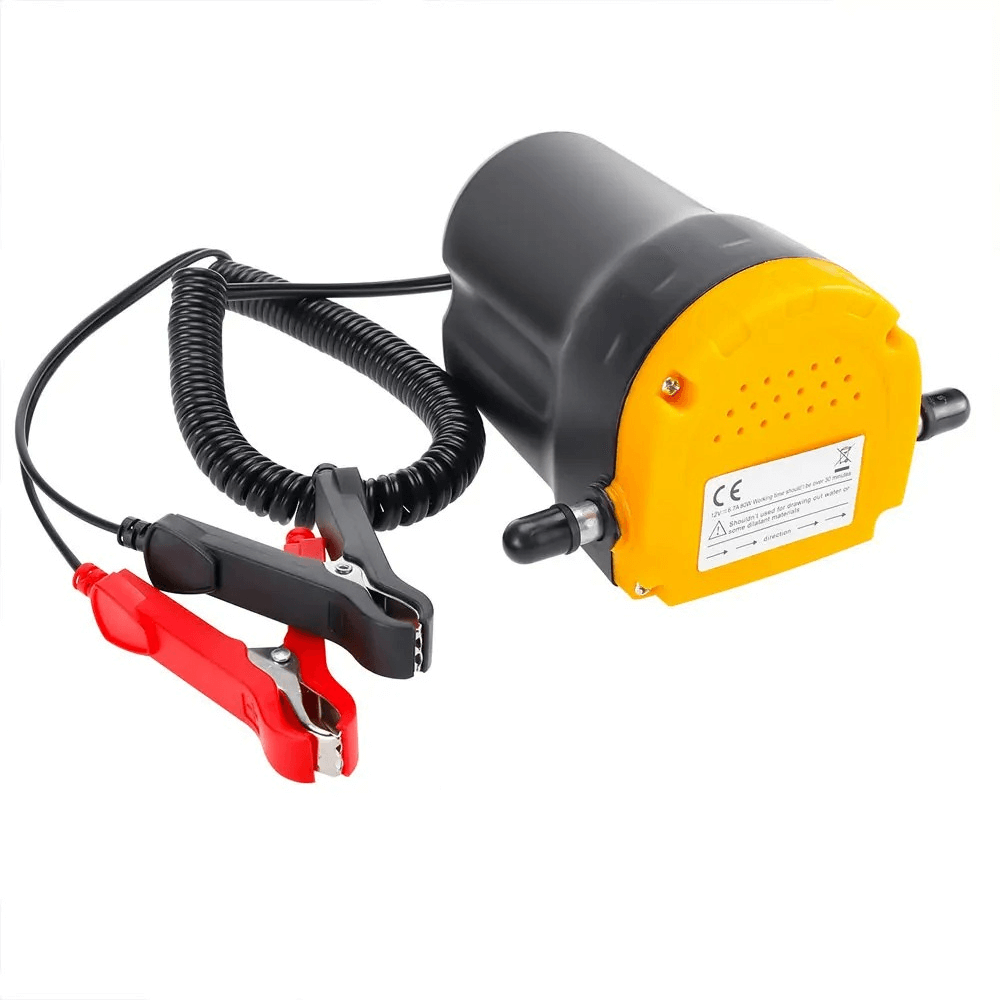Αντλία λαδιού 12V – 80W (3–4 L/λεπτό) ηλεκτρική αντλία για λάδι κινητήρα και diesel με κροκοδειλάκια.