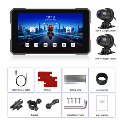Οθόνη μοτοσυκλέτας 5” με CarPlay, Android Auto, AirPlay, DVR και TPMS 