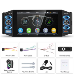 1 DIN οθόνη αφής 5" με ασύρματο Apple CarPlay & Android Auto 