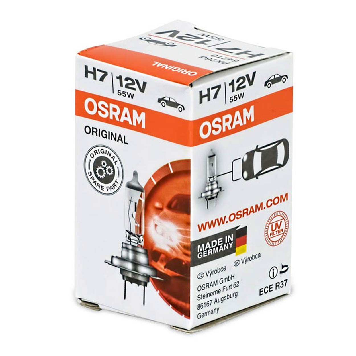 Λάμπα αλογόνου Osram H7 55 W με βάση PX26d