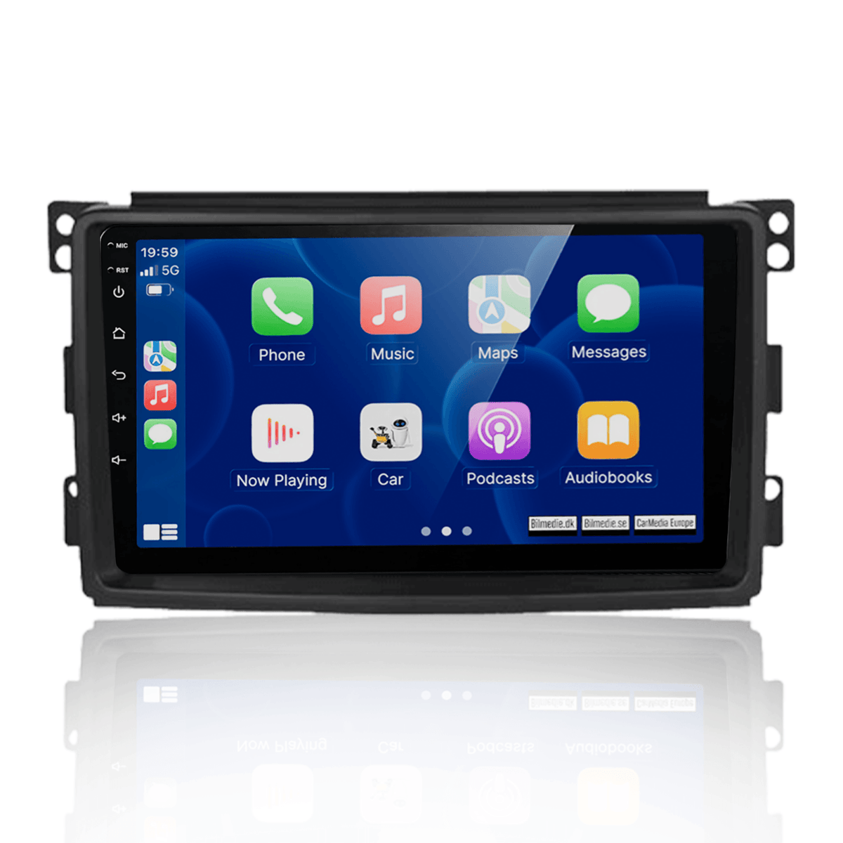 Smart Fortwo 2005-2010 – 9” Radio med trådløs Apple CarPlay & Android Auto