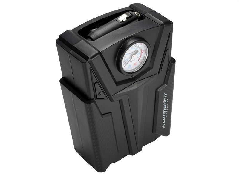 Αεροσυμπιεστής CARMOTION 12V με αναλογικό μετρητή πίεσης και αντάπτορες