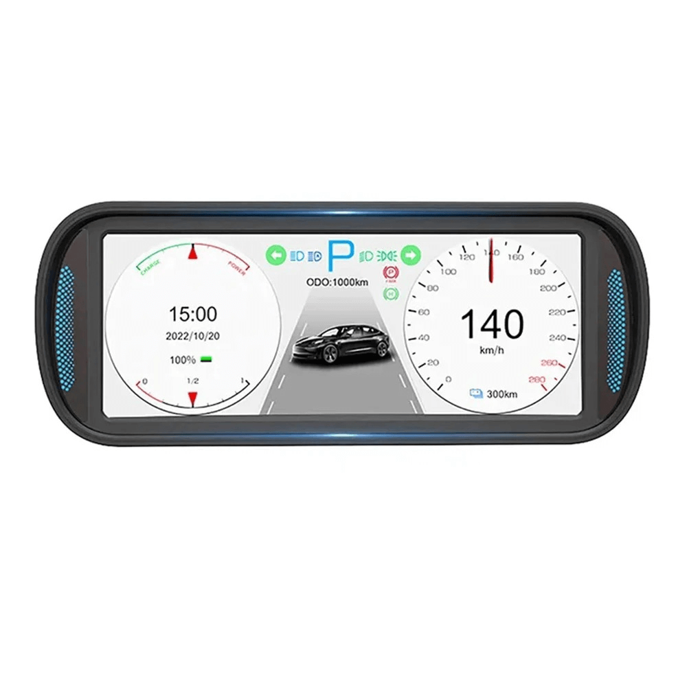 6.8" IPS HD HUD-scherm voor Tesla Model 3/Y – Plug & Play Head-Up Display toont belangrijke rijgegevens in het gezichtsveld van de bestuurder.