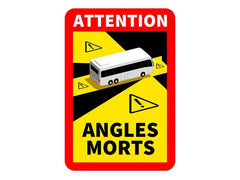 Αυτοκόλλητο νεκρής γωνίας ANGLES MORTS 25x17 cm για λεωφορείο
