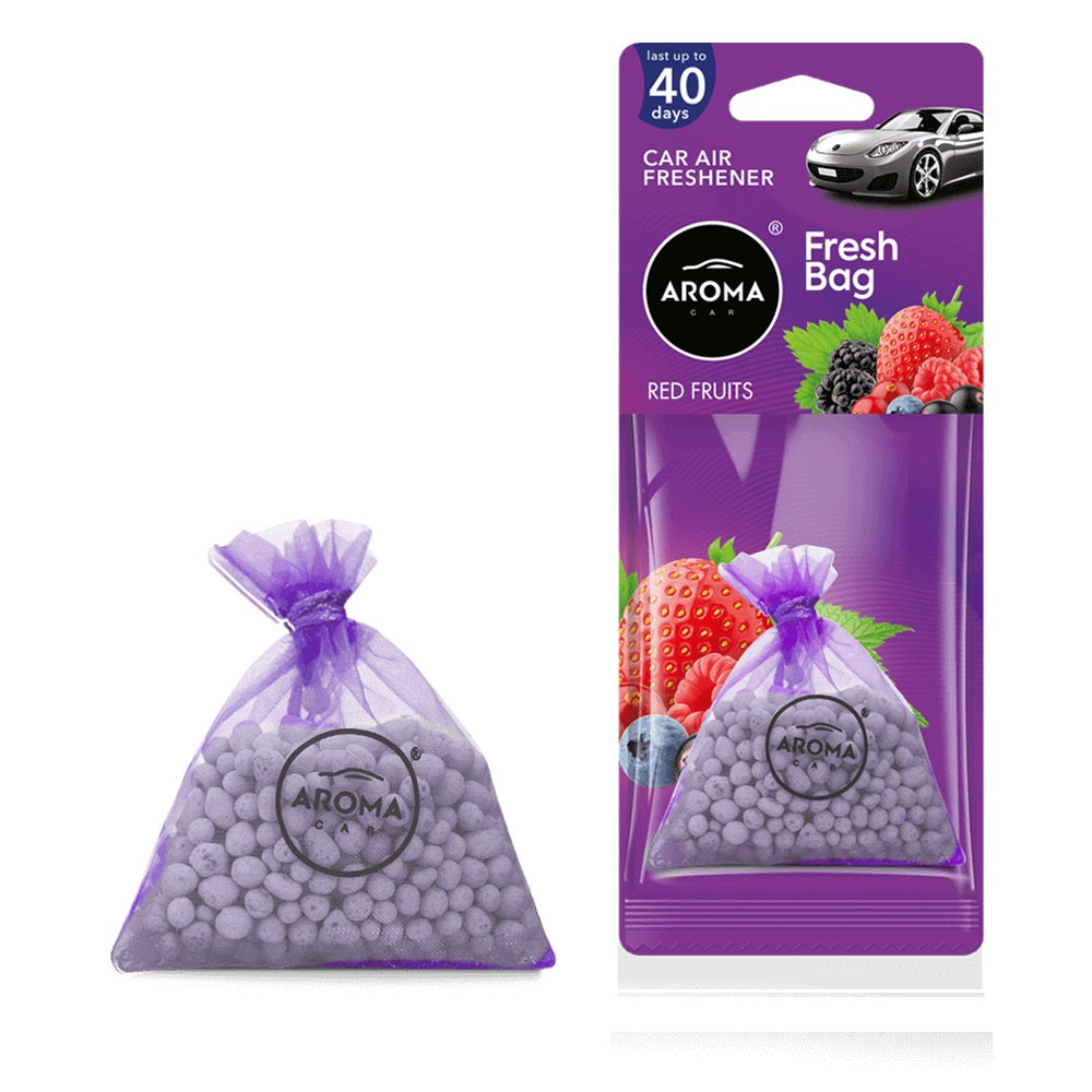 Aroma Fresh Bag Red Fruits duftpose til bil med keramiske perler