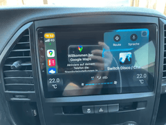 Mercedes Vito 14-21 - 10,1" radio met Apple CarPlay en Android Auto 