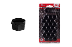 Sorte boltkapper til 17 mm bolte, 21 stk.