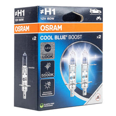 Λαμπτήρες αλογόνου Osram H1 12V 55W P14,5s Cool Blue Boost 5500K, 2 τεμ.
