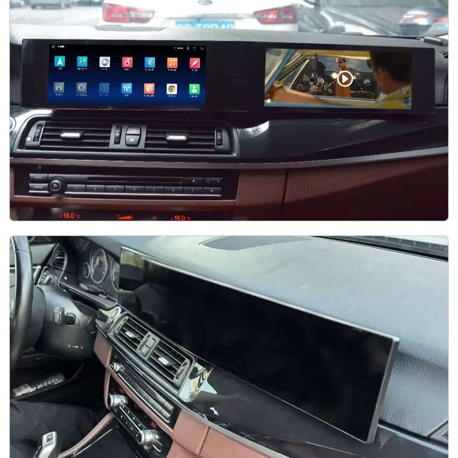 BMW 5 Series F10 - Διπλή οθόνη 2x 10,25" με Apple CarPlay και Android Auto – Bilmedie.dk