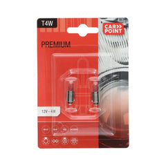 Carpoint Premium λαμπτήρες αυτοκινήτου 12V T4W 2 τεμ. 