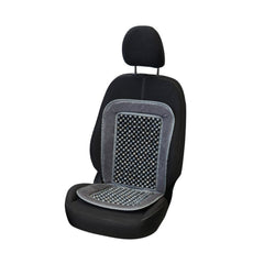 Carpoint μαξιλάρι καθίσματος με ξύλινες χάντρες Deluxe, γκρι 