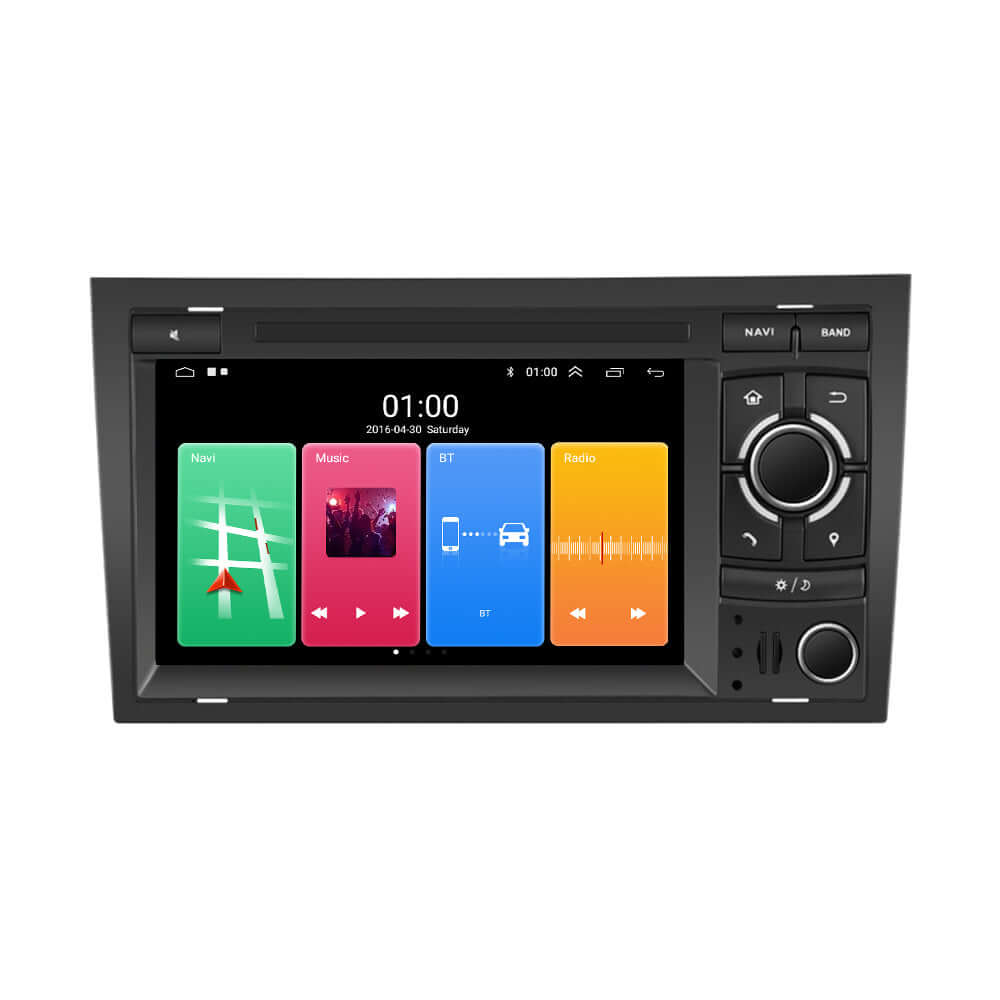 Audi A4 00-08 - 7" Radio m. Apple CarPlay og Android Auto (design 2) med touchscreen interface