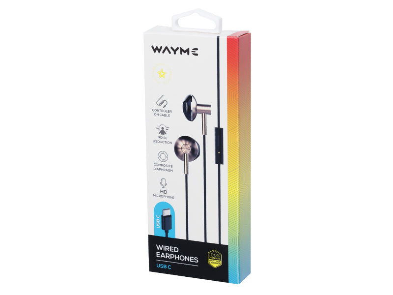 Ακουστικά USB-C WAYME – In-Ear με μικρόφωνο και μείωση θορύβου 