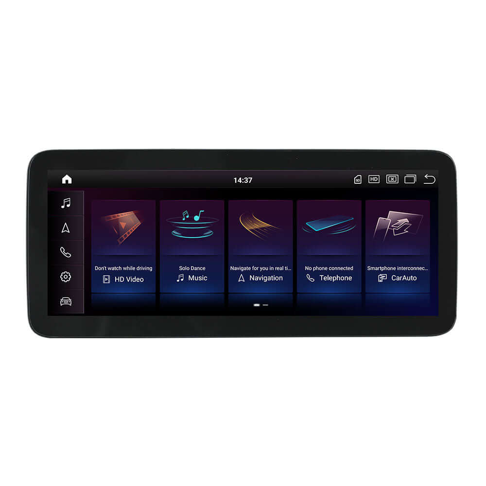 Audi A8/S8 09-17 - 10,25" radio met draadloze Apple CarPlay & Android Auto scherm met infotainmentfuncties.