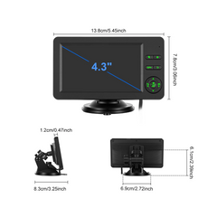 Babycamera voor in de auto met 4.3" HD-scherm en nachtzicht 