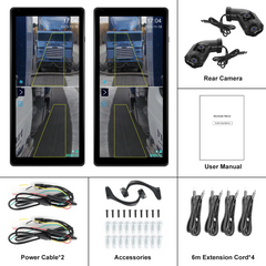 10,36" HD-schermen met camera & dodehoekdetectie voor vrachtwagen, bestelwagen en bus 