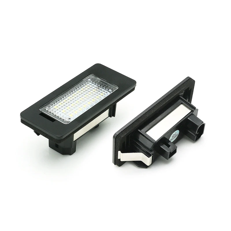 Φωτισμός πινακίδας LED BMW – Λευκό LED (E90, F30, E60, X5 κ.ά.) σε μαύρο σχεδιασμό για αναβάθμιση φωτισμού αυτοκινήτου.