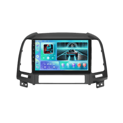 Hyundai Santa Fe 2006-2012 – 9" radio met Apple CarPlay en Android Auto, met groot touchscreen en intuïtieve interface.