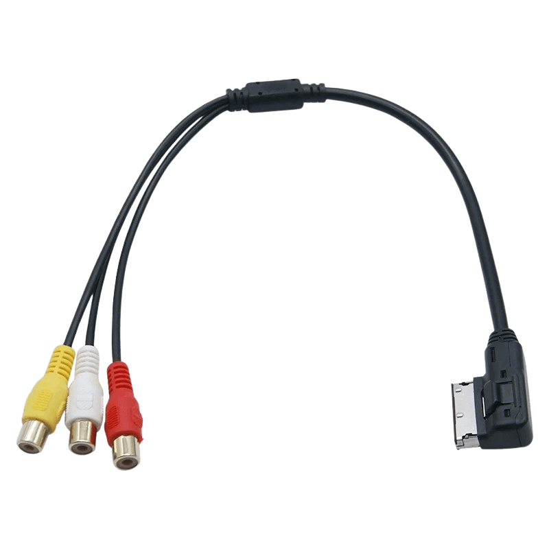 AMI naar RCA-adapterkabel – 3 x RCA female (geel, wit, rood) aansluiting voor het multimediasysteem van de auto