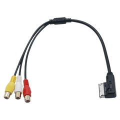 AMI naar RCA-adapterkabel – 3 x RCA female (geel, wit, rood) aansluiting voor het multimediasysteem van de auto