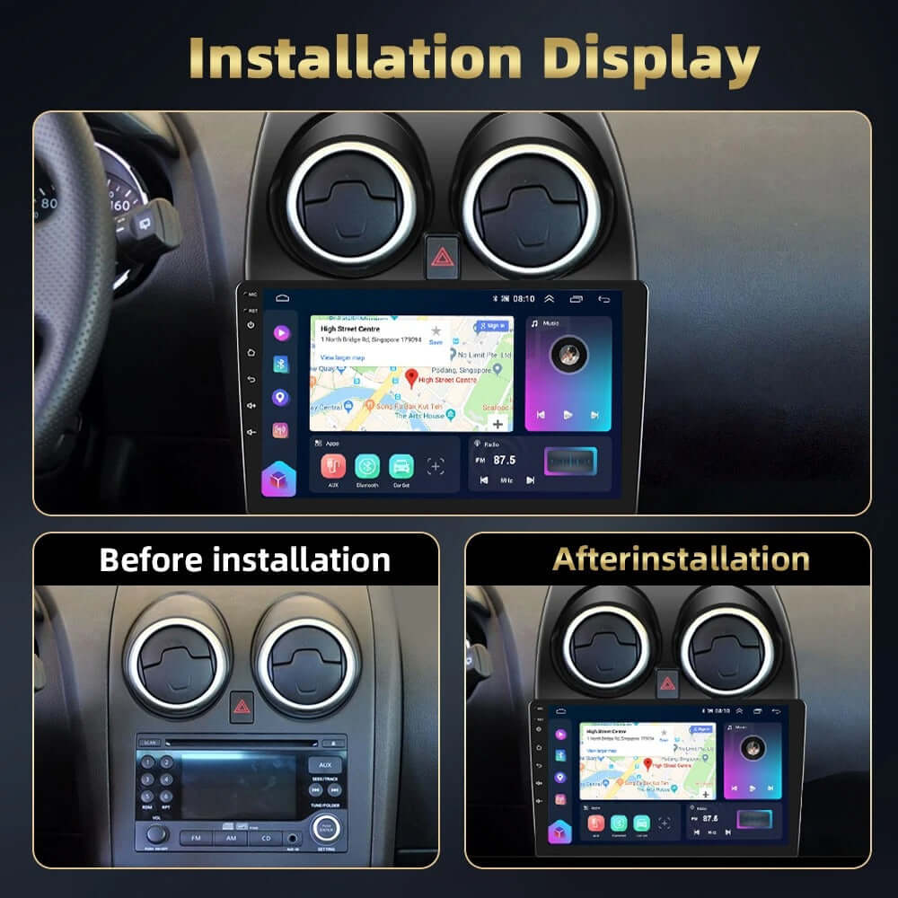 Nissan Qashqai 06-13 - 9" radio met Apple CarPlay en Android Auto – Carmediaeurope.com