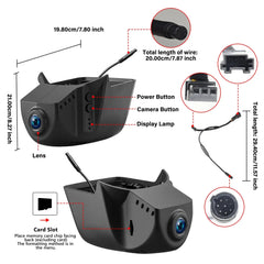 4K κρυφή dashcam για Volkswagen Tiguan 2020-2026 – Plug & Play 