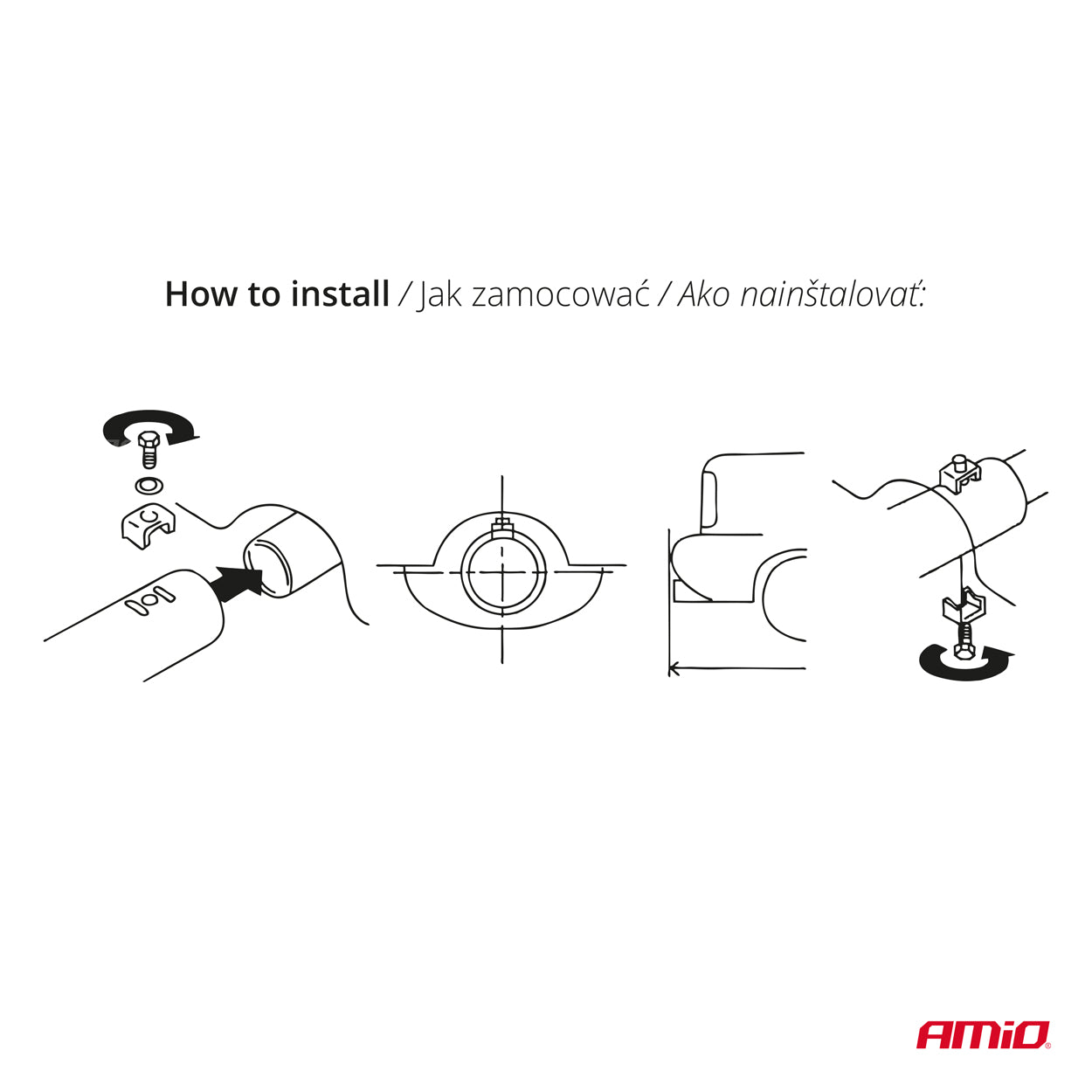 Montering af udstødningsspids