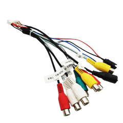 20-pins RCA-audiokabel – voor Bilmedie-radio's met verschillende aansluitingen voor audio en video.