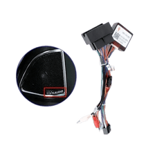 Adapterkabel VW (Dynaudio) - originele achteruitrijcamera op aftermarket radio met Dynaudio-audiosysteem.
