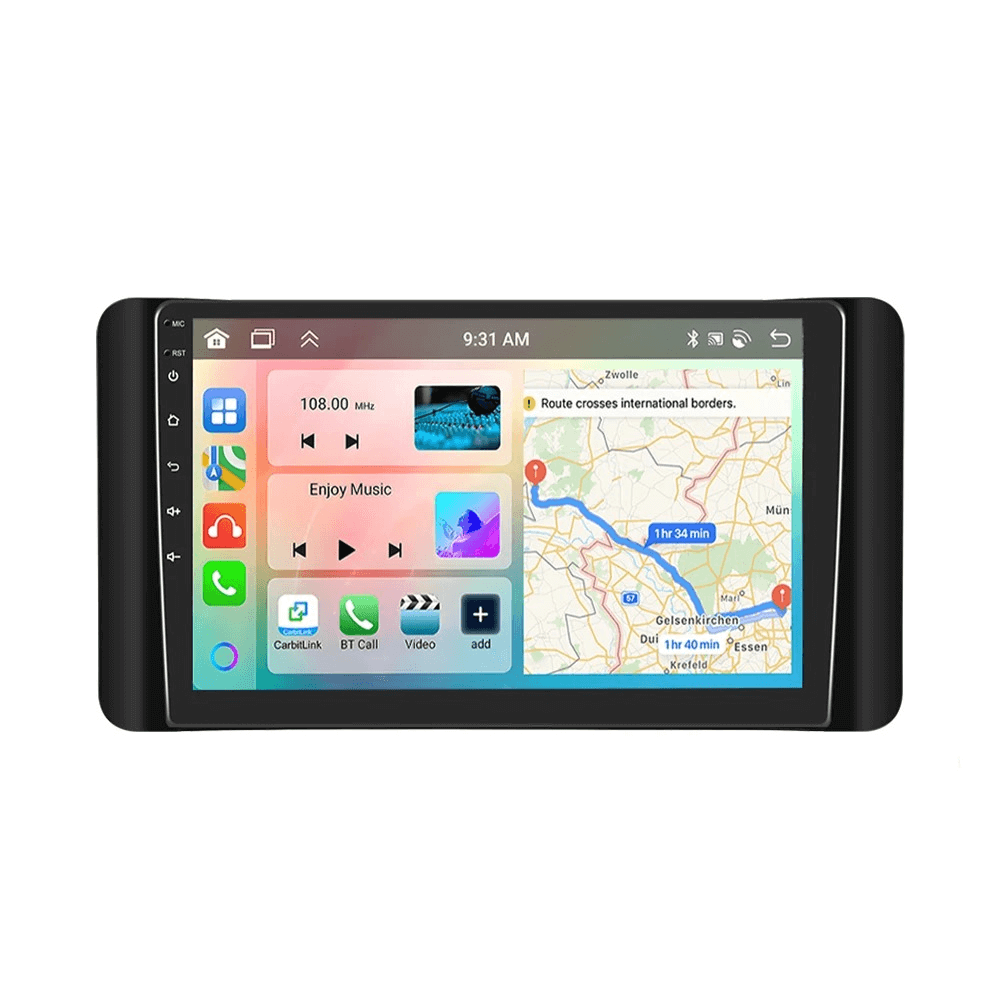 VW Polo/Skoda Scala/Skoda Kamiq 20-25 – 10,1" radio met Apple CarPlay en Android Auto scherm met navigatie.